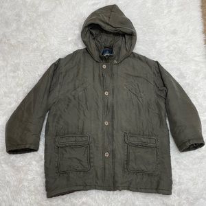 Firenze Washable Silk 100% Silk Jacket Womens Size M Medium Green Lined Italy